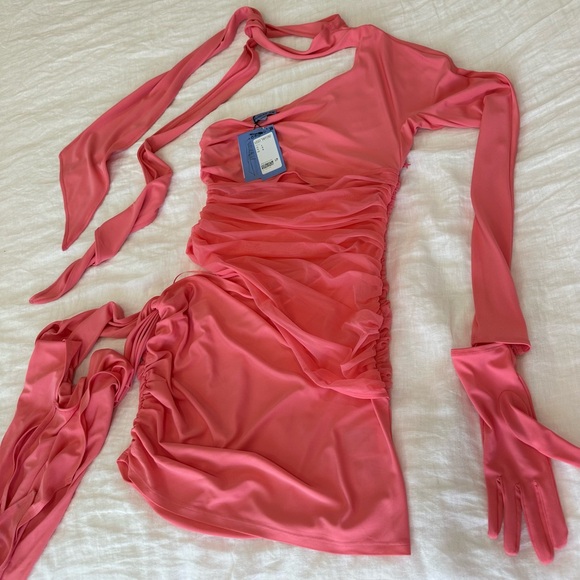 Mugler H&M Knot-Detail One-Shoulder Dress - Picture 7 of 8